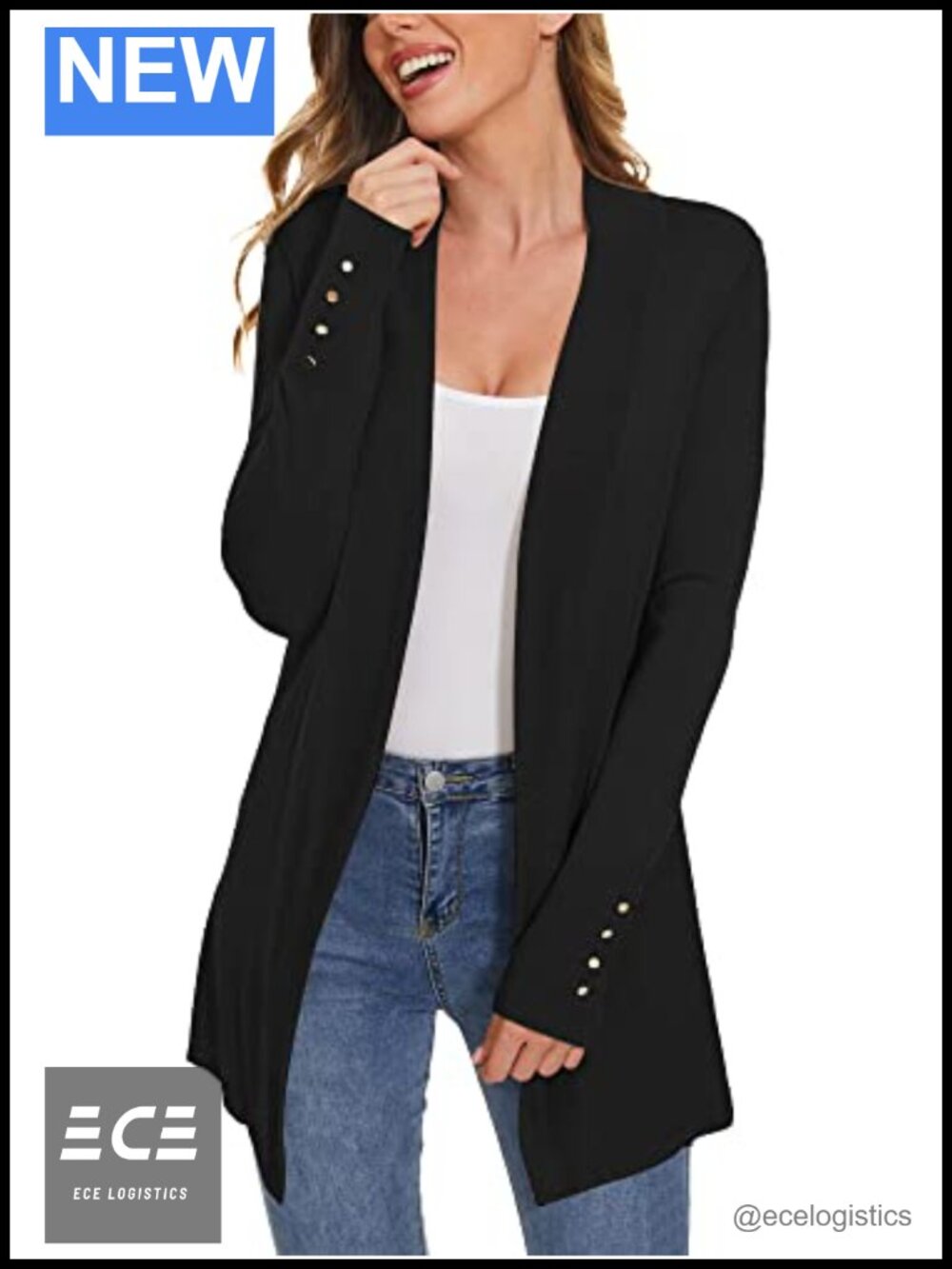 Women's Open Front Long Cardigan Sweater Knit Lightweight